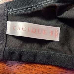 Cacique Bra size 42g women’s lightly lined balconette bra black color